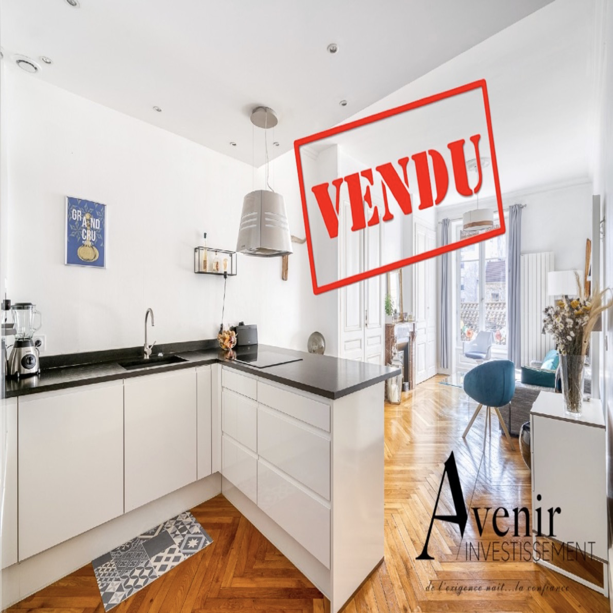 vente Appartement 64m² Lyon 7ème quai du Rhône